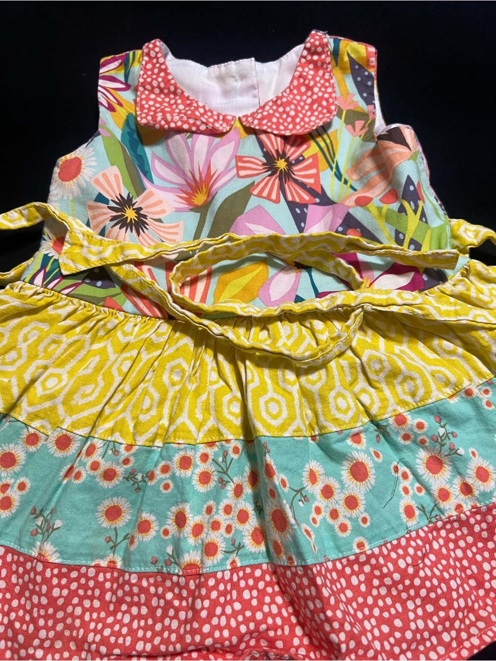 Cheeky Plum Floral & Polka Dot Tiered Sundress - Picture 2 of 6